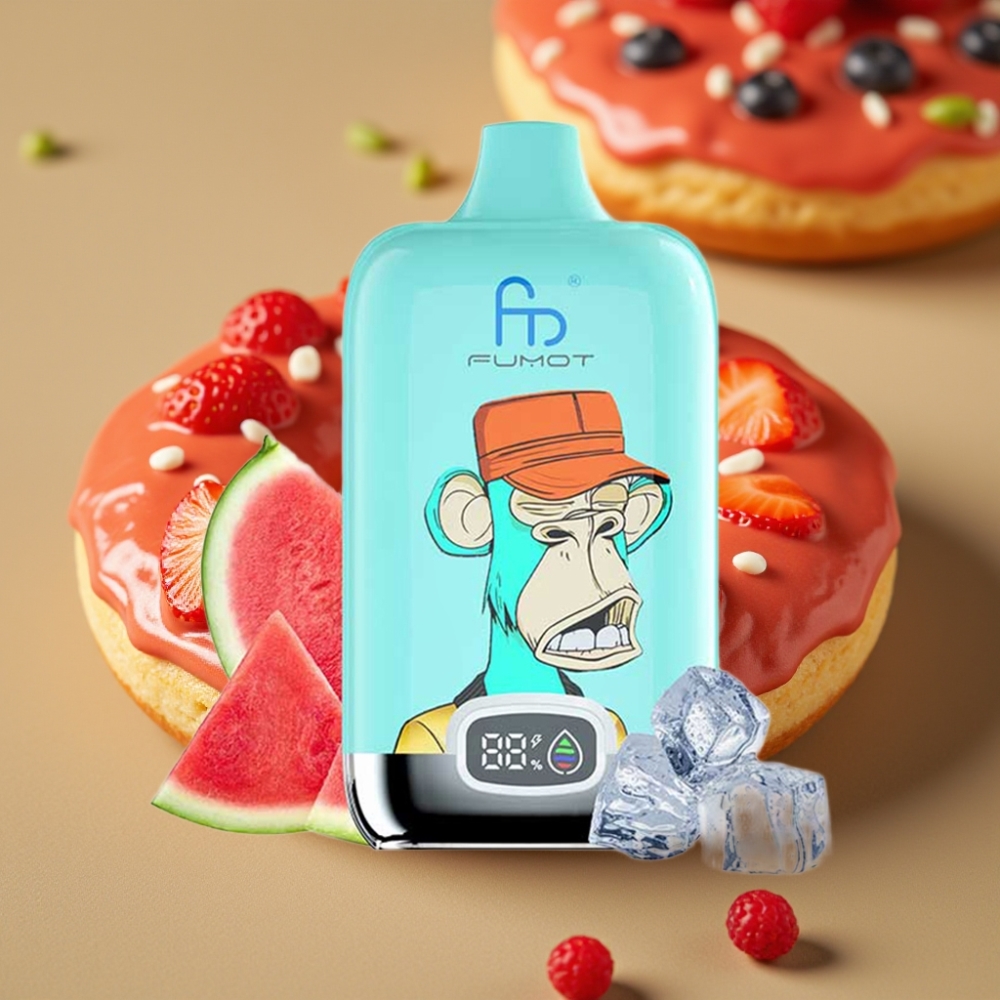 Fumot Tornado Digital Box 12000 Puffs 20ml Donut de Morango