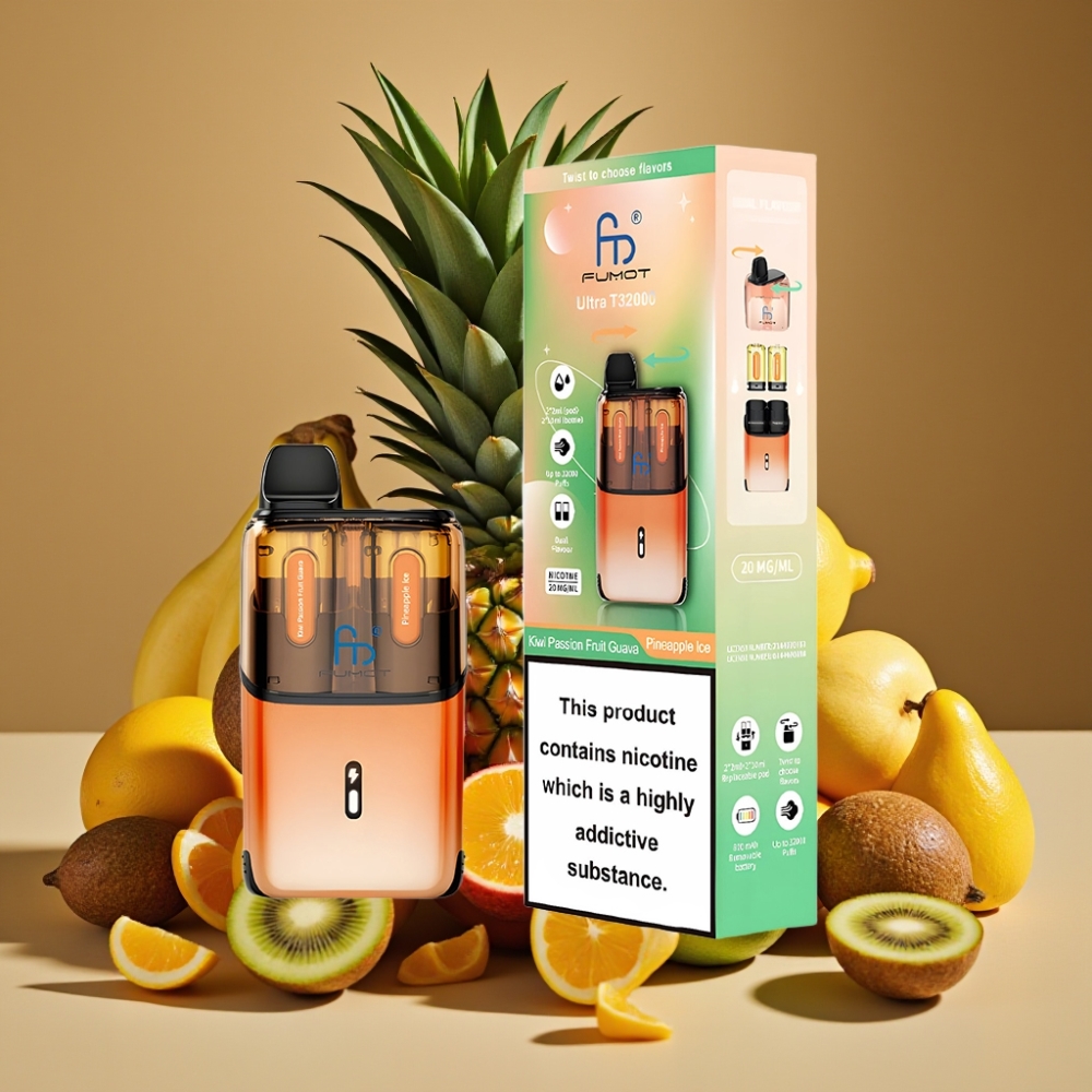 Fumot Ultra T32000 Descartável - 32000 Tragos, 24ml, Tipo-C - Kiwi Maracujá Goiaba - Abacaxi Gelo
