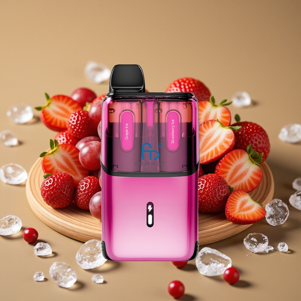 Fumot Ultra T32000 Descartável Vape - Uva Gelada & Morango Gelado, 24ml, 800mAh, Tipo-C