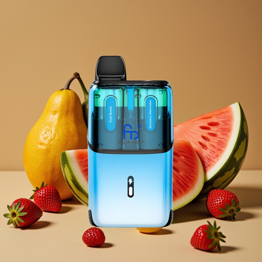 Fumot Ultra T32000 Disposable Vape - 32000 Tragos, 24ml, Carga Rápida Type-C, Sabor Morango Melancia