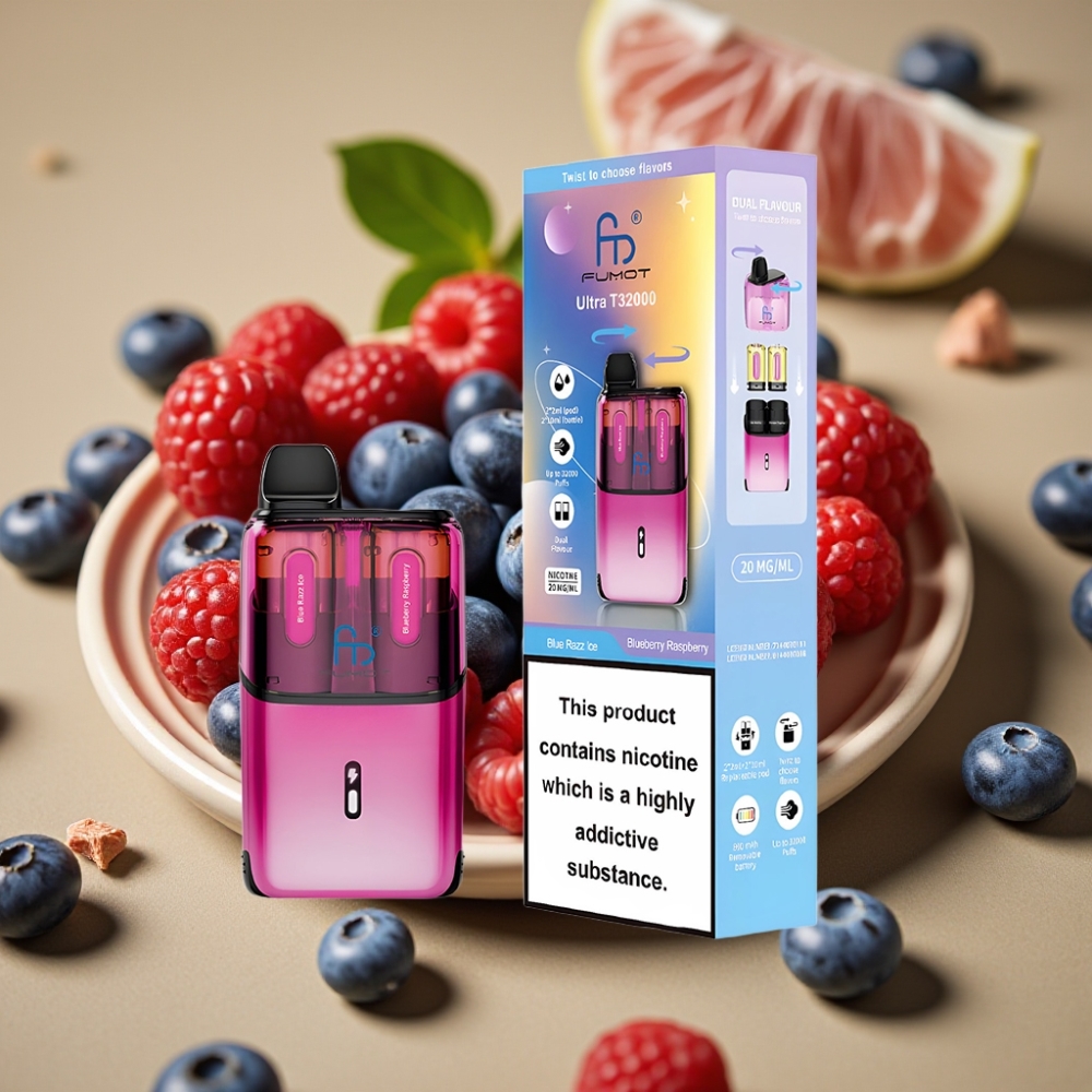 Fumot Ultra T32000 Disposable Vape - 32000 Tragos, 800mAh, 24ml, Mirtilo Framboesa Gelo Azul