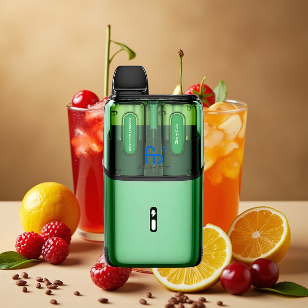 Fumot Ultra T32000 Disposable Vape - Groselha Limonada & Cereja Cola - 24ml, 800mAh, Recarga Rápida Type-C