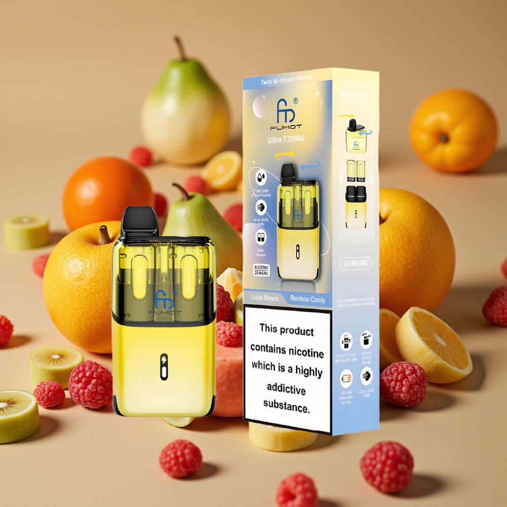 Fumot Ultra T32000 Recarregável Vape - Doce Arco-Íris (24ml, 800mAh, Tipo-C)