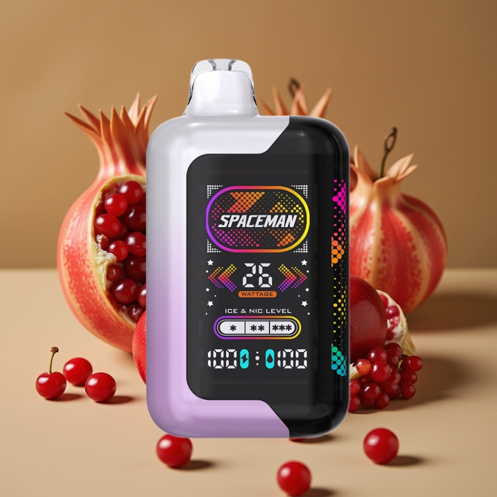Spaceman SP40000 Zero Nic Disposable - 20ml, 0% Nicotina, Tela LED 2.28", 1000mAh, Recarregável