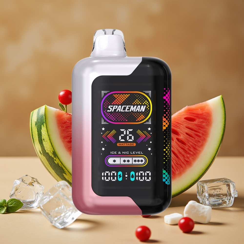 Spaceman SP40000 Zero Nicotine Disposável - 20ml 0% Nicotina, 40000 Tragadas, Tela LED 2.28", Bateria 1000mAh, Tipo-C
