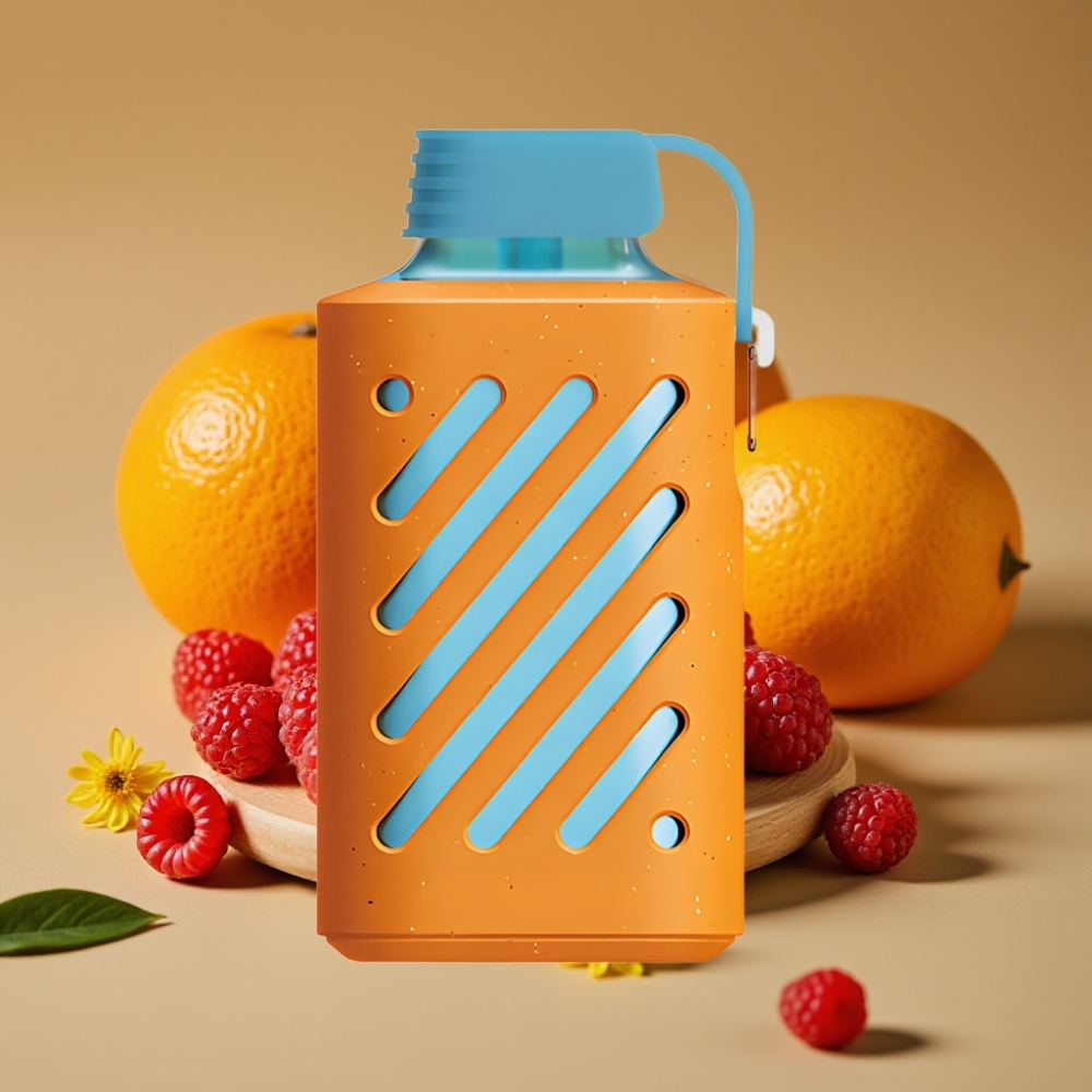VOZOL GEAR 10000 Disposable Vape Framboesa Tangerina com 10000 Puffs, 20ml E-líquido e Bobina VAMT Mesh
