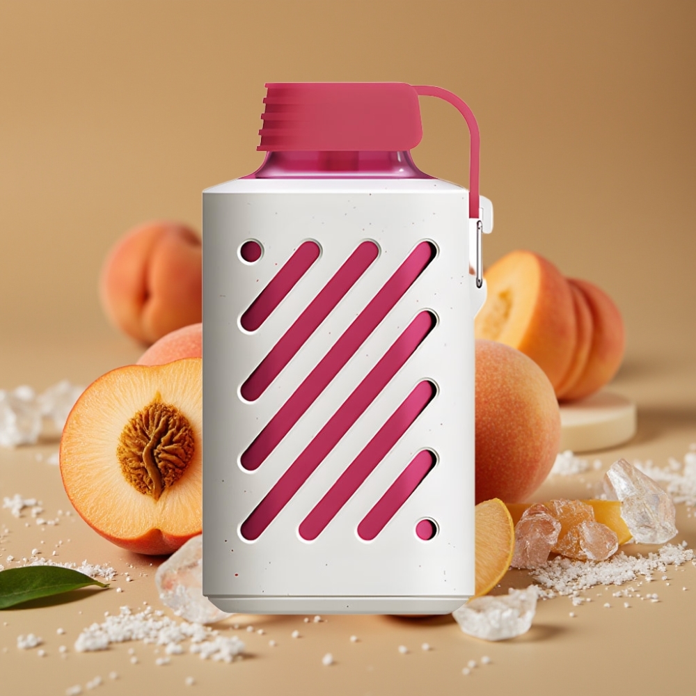 VOZOL GEAR 10000 Vape Descartável Pêssego Gelado com 30 Sabores, 10000 Tragadas e 20ml de Líquido