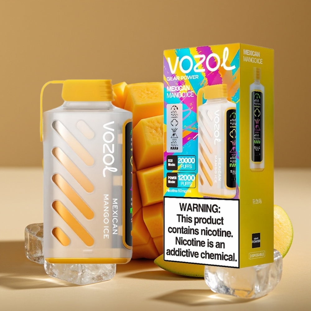 VOZOL Gear Power 20000 Puffs Dispositivo Vape Manga Mexicana Gelada com Tela Completa e Dual Mesh Coil