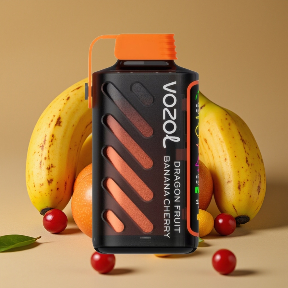 VOZOL Gear Power 20000 Puffs com S.i.L.C. Tech e Dual Mesh Coil - Sabor Pitaya Banana Cereja