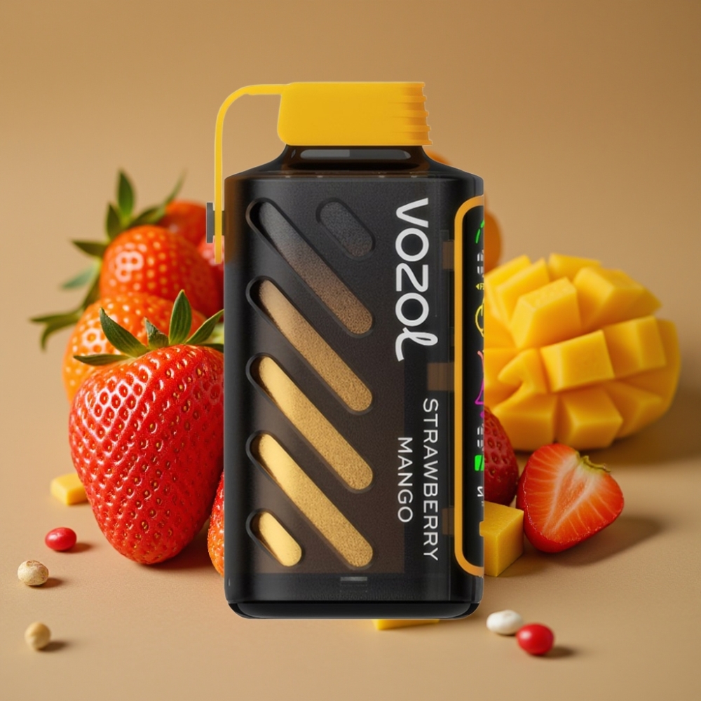 VOZOL Gear Power 20000 Puffs com S.i.L.C. Tech e Tela Inteira - Morango Manga
