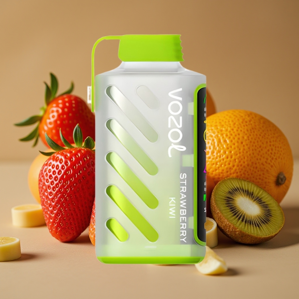 VOZOL Gear Power 20000 Puffs com Tecnologia S.i.L.C., Tela Inteira, 20mL, Morango-Kiwi