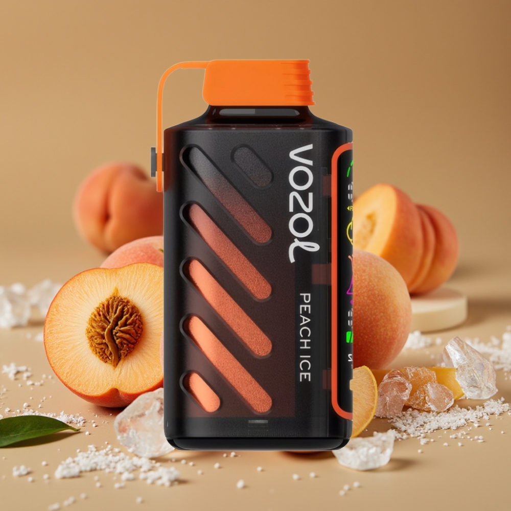VOZOL Gear Power 20000 Puffs com Tela Inteira e Coil Dupla Mesh - Pêssego Gelado