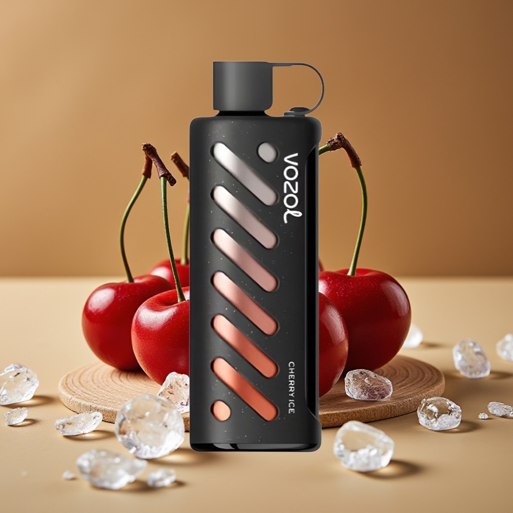 VOZOL Gear Shisha 25000 Puffs - 30 Sabores Deliciosos, 5mg/ml, Bateria 1000mAh, Cherry Ice