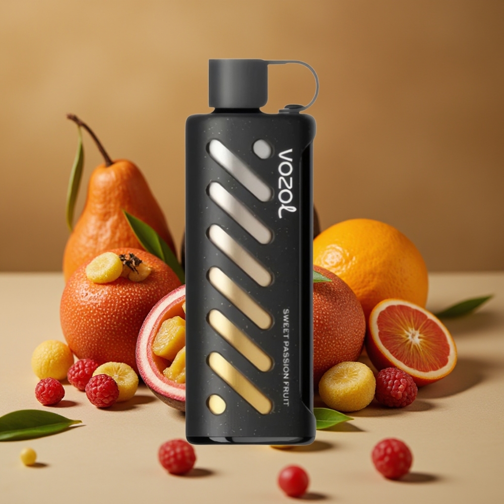 VOZOL Gear Shisha 25000 Puffs - 30 Sabores Deliciosos, Bateria 1000mAh, S.i.L.C Tech, Maracujá Doce