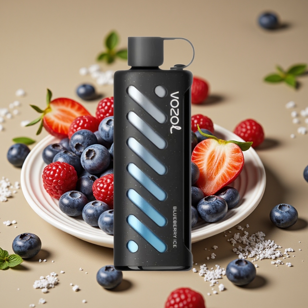 VOZOL Gear Shisha 25000 Puffs - 30 Sabores Deliciosos, Dual Mesh, 1000mAh, Mirtilo Gelado