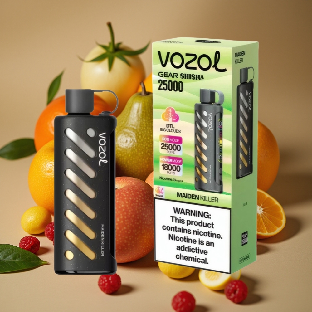VOZOL Gear Shisha 25000 Puffs - 30 Sabores Deliciosos, Dual Mesh, 5mg/ml