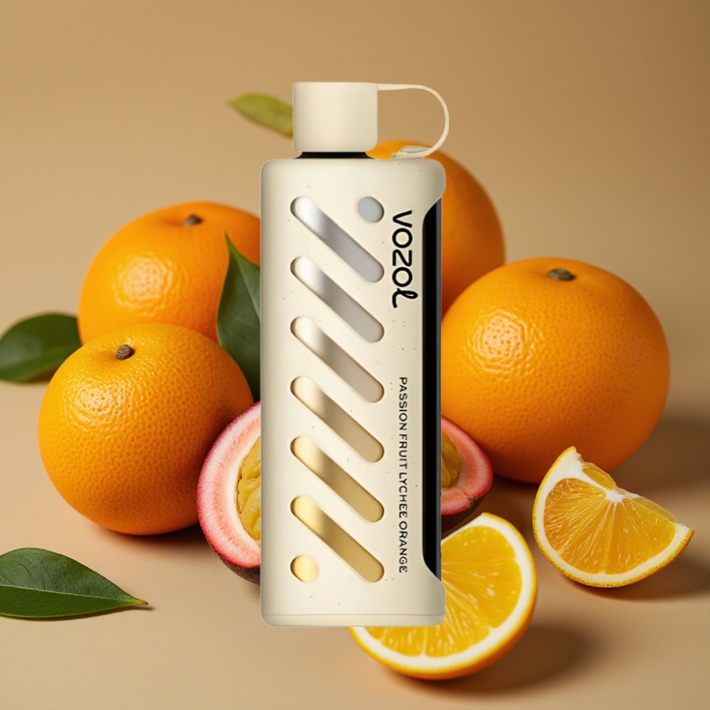 VOZOL Gear Shisha 25000 Puffs - 30 Sabores, S.i.L.C Tech, 1000mAh, Maracujá Lichia Laranja