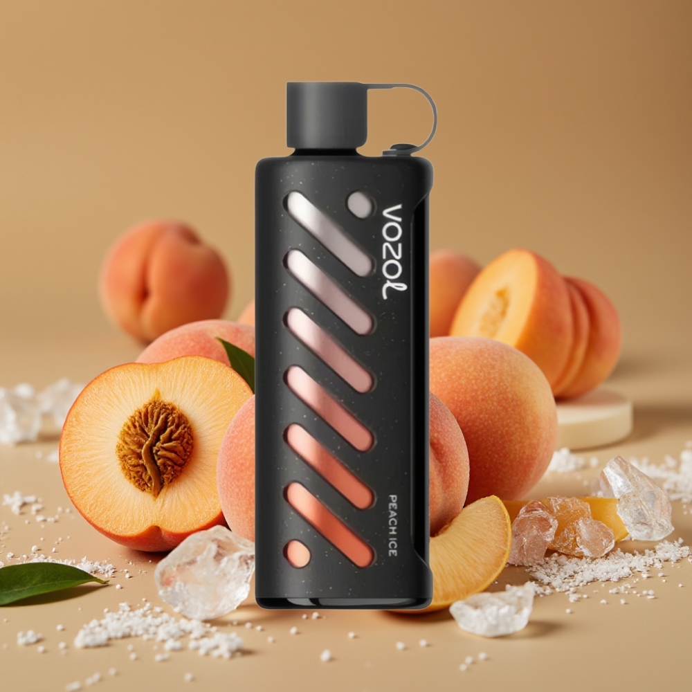 VOZOL Gear Shisha 25000 Puffs - 30 Sabores, S.i.L.C Tech, Dual Mesh, 1000mAh, 5mg/ml - Pêssego Gelo