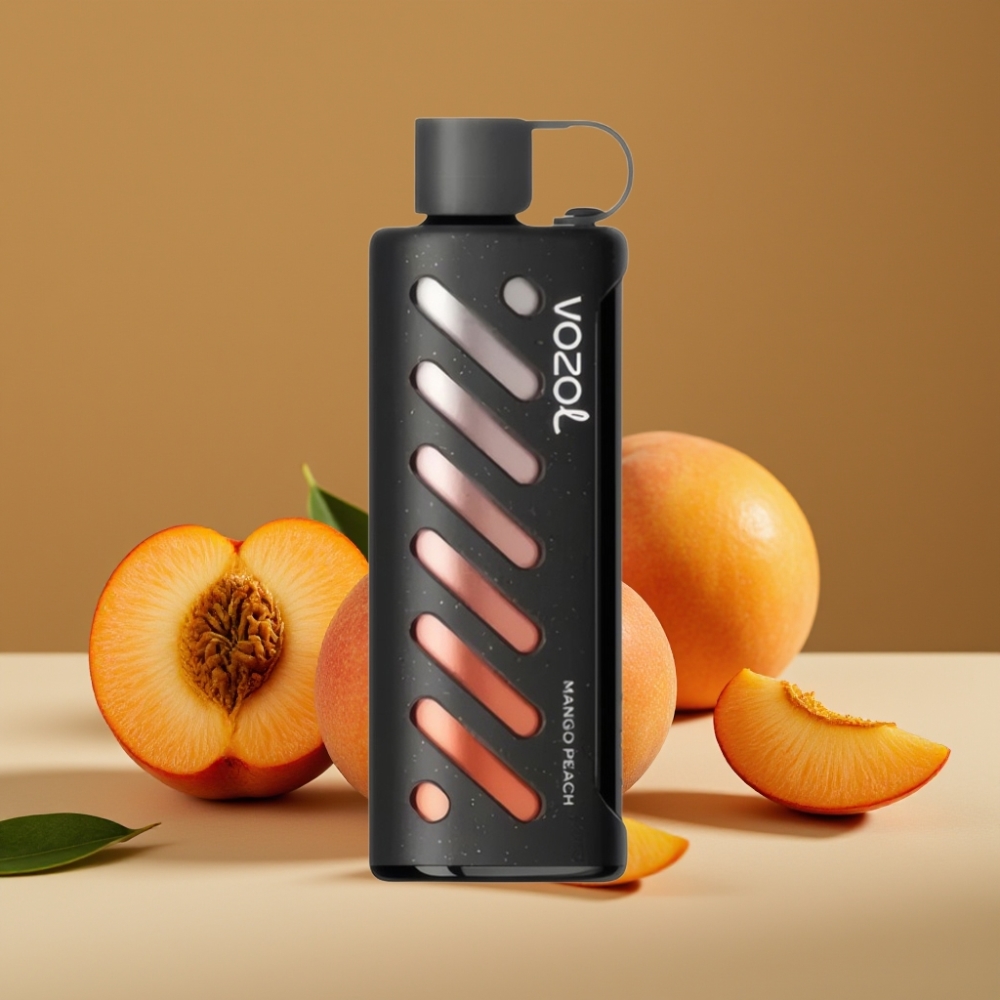 VOZOL Gear Shisha 25000 Puffs - 30 Sabores, S.i.L.C Tech, Dual Mesh, Manga Pêssego