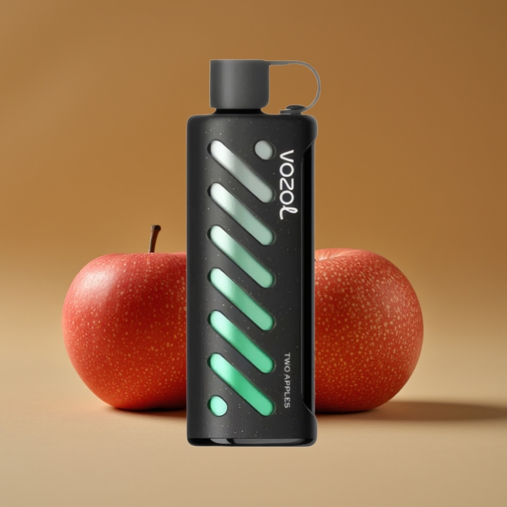 VOZOL Gear Shisha 25000 Puffs Sabor Duas Maçãs, 30 Sabores, Bateria 1000mAh, 5mg/ml