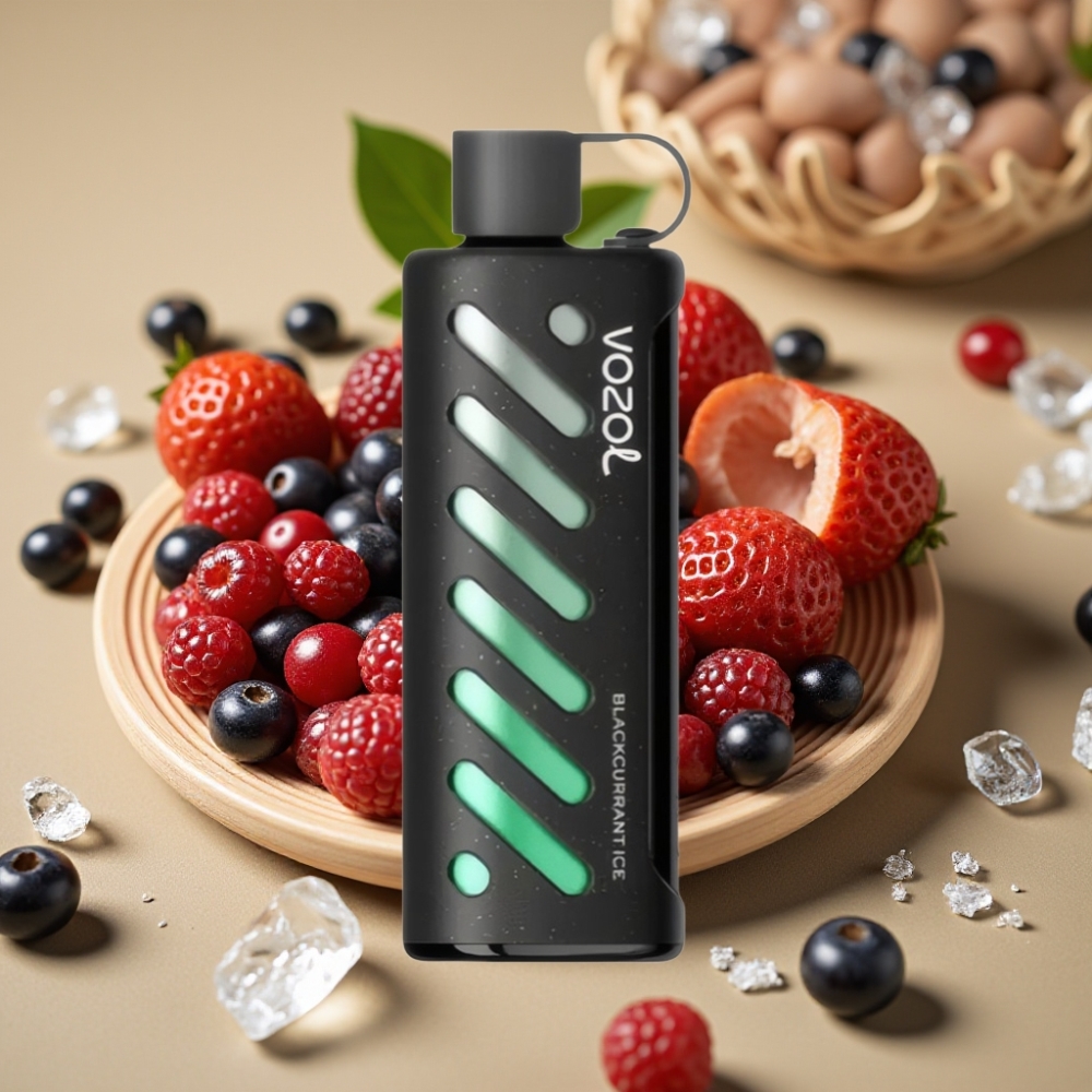 VOZOL Gear Shisha 25000 Puffs Sabor Groselha Gelada com Bateria 1000mAh e Tecnologia S.i.L.C