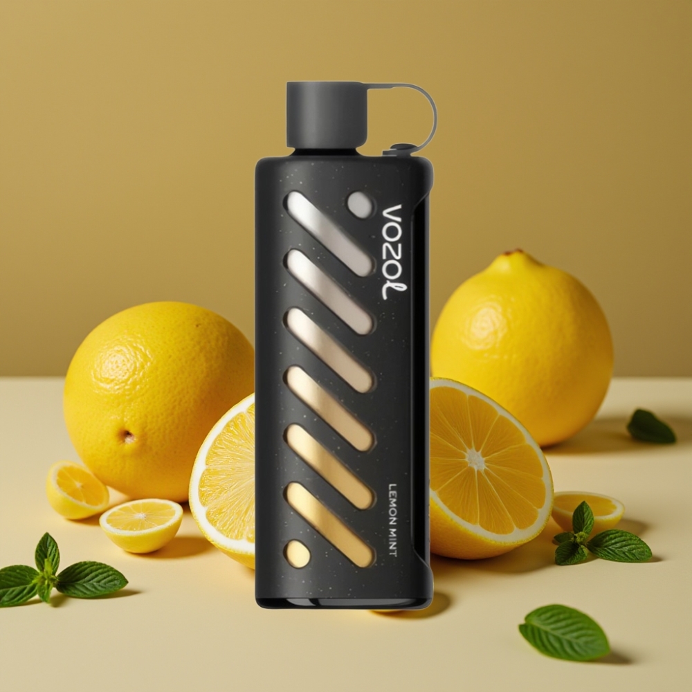 VOZOL Gear Shisha 25000 Puffs com 30 Sabores, S.i.L.C Tech, Bateria 1000mAh, 5mg/ml - Limão Menta