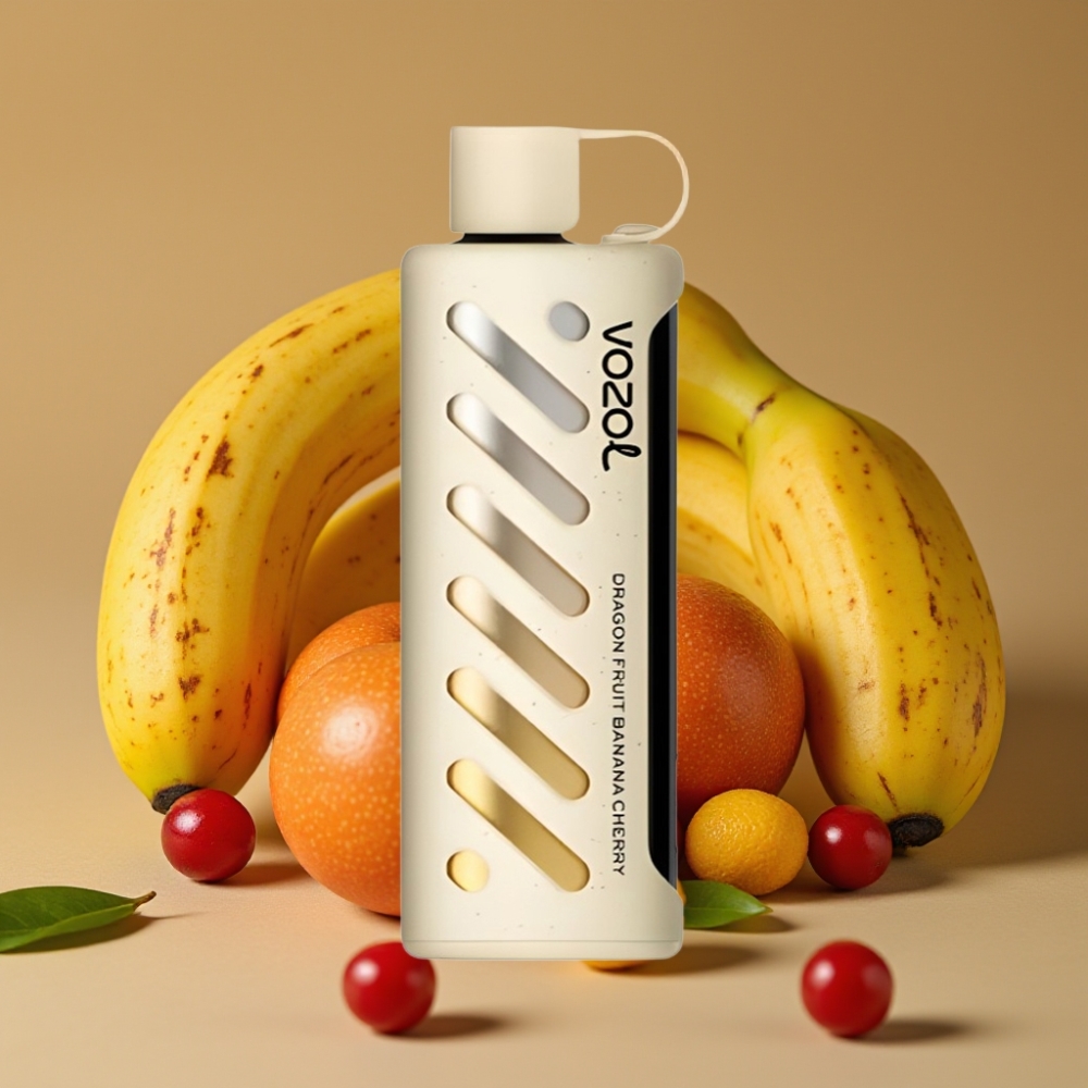 VOZOL Gear Shisha 25000 Puffs com S.i.L.C Tech - 30 Sabores Deliciosos, Pitaya Banana Cereja