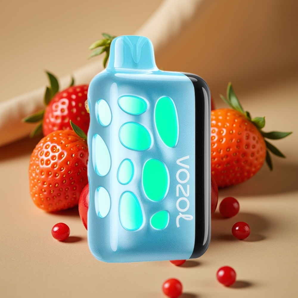 VOZOL RAVE 40000 Vape Descartável Cereja Morango com Design Vibrante e Recarga Rápida