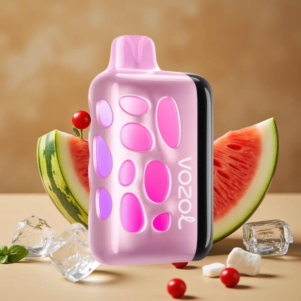 VOZOL RAVE 40000 Vape Descartável Melancia Gelada com Iluminação 270° e Carregamento Rápido