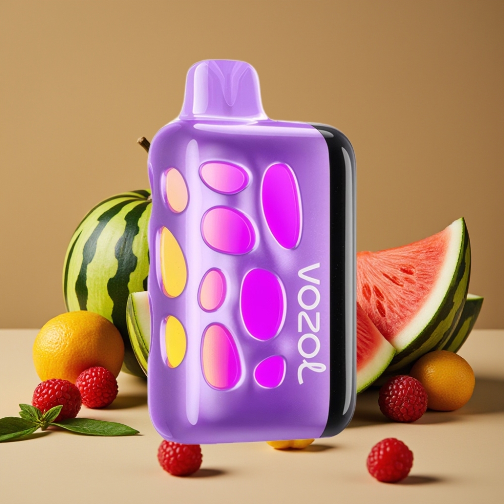 VOZOL RAVE 40000 Vape Descartável Melancia Razz Brilho Vibrante 270° Carregamento Rápido