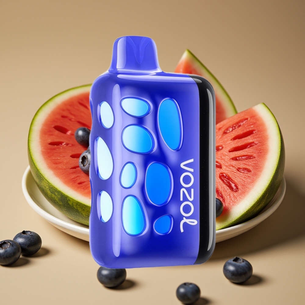 VOZOL RAVE 40000 Vape Descartável Mirtilo-Melancia com Brilho Vibrante 270° e Modo Festa