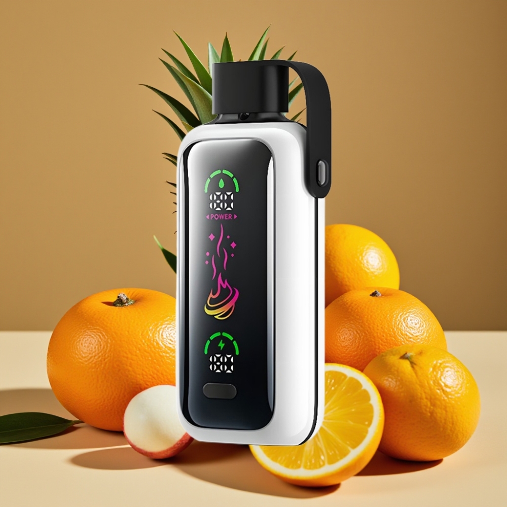 VOZOL Star 20000 Puffs Tela Espelhada HD 2.2" Dual Mesh Laranja Abacaxi Lichia