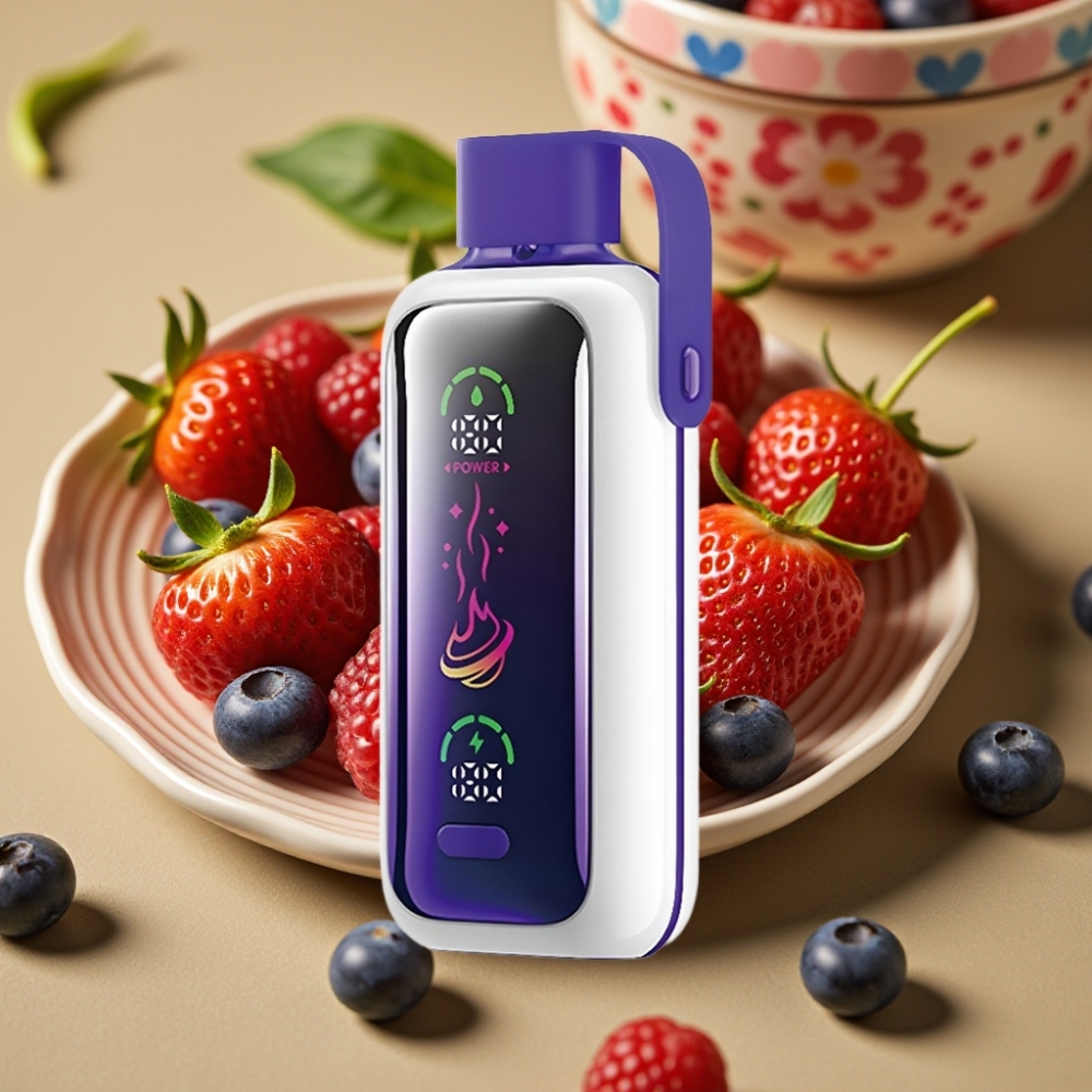 VOZOL Star 20000 Puffs - Tela HD 2.2\", Dual Mesh, 650mAh, 0/20/50mg/ml - Frutas Vermelhas