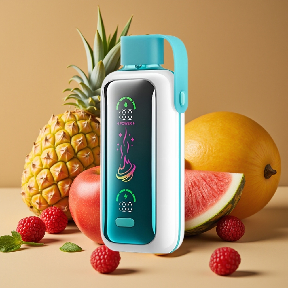 VOZOL Star 20000 Puffs: Tela HD 2.2", Dual Mesh, 650mAh - Framboesa, Maçã, Melancia, Abacaxi