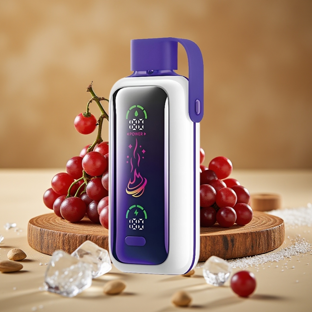 VOZOL Star 20000 Puffs Vape Gelo Uva com Tela HD 2.2" e Bateria 650mAh