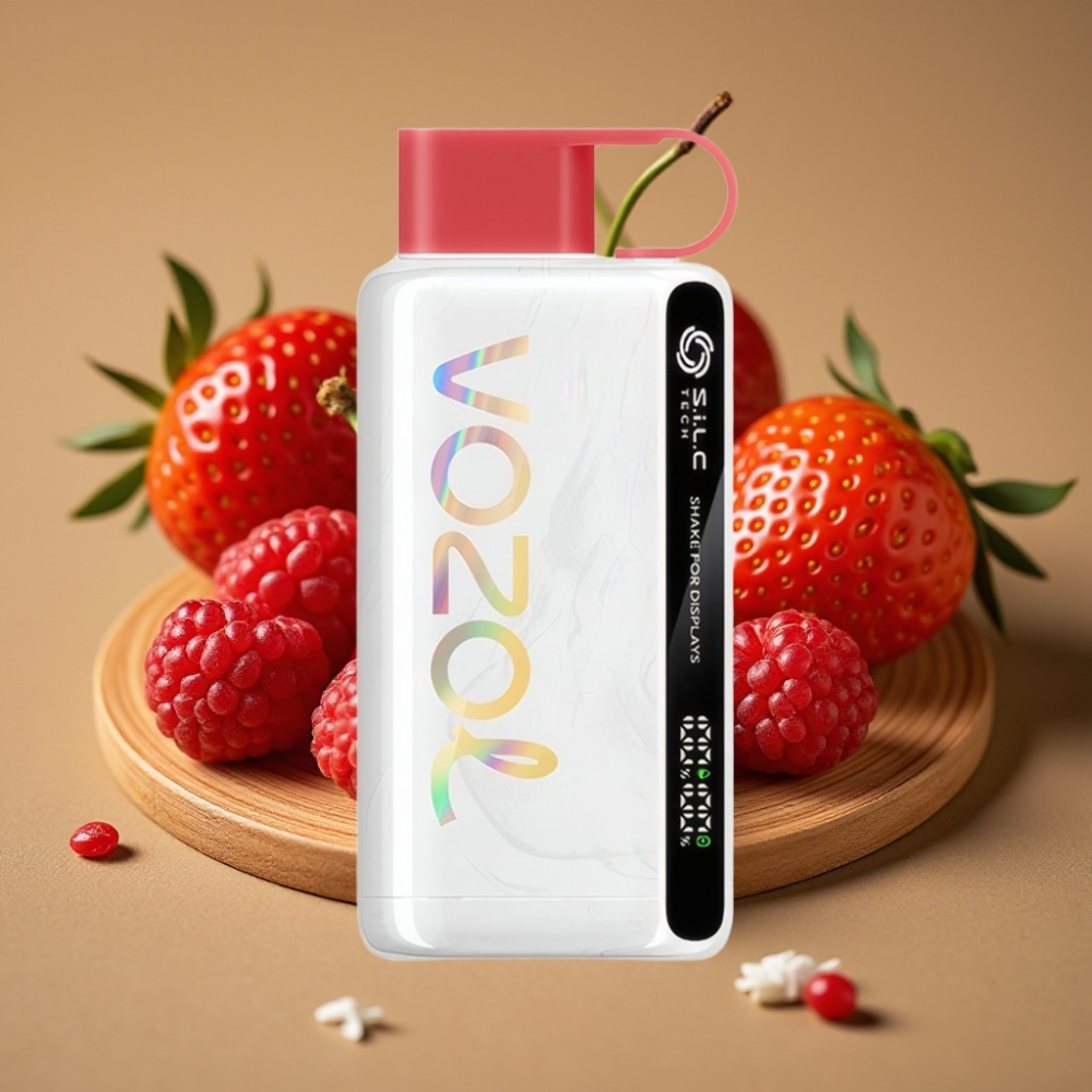 VOZOL STAR 9000/12000 Disposable Vape Morango Framboesa Cereja com Recarga Rápida 30% e Bateria 650mAh