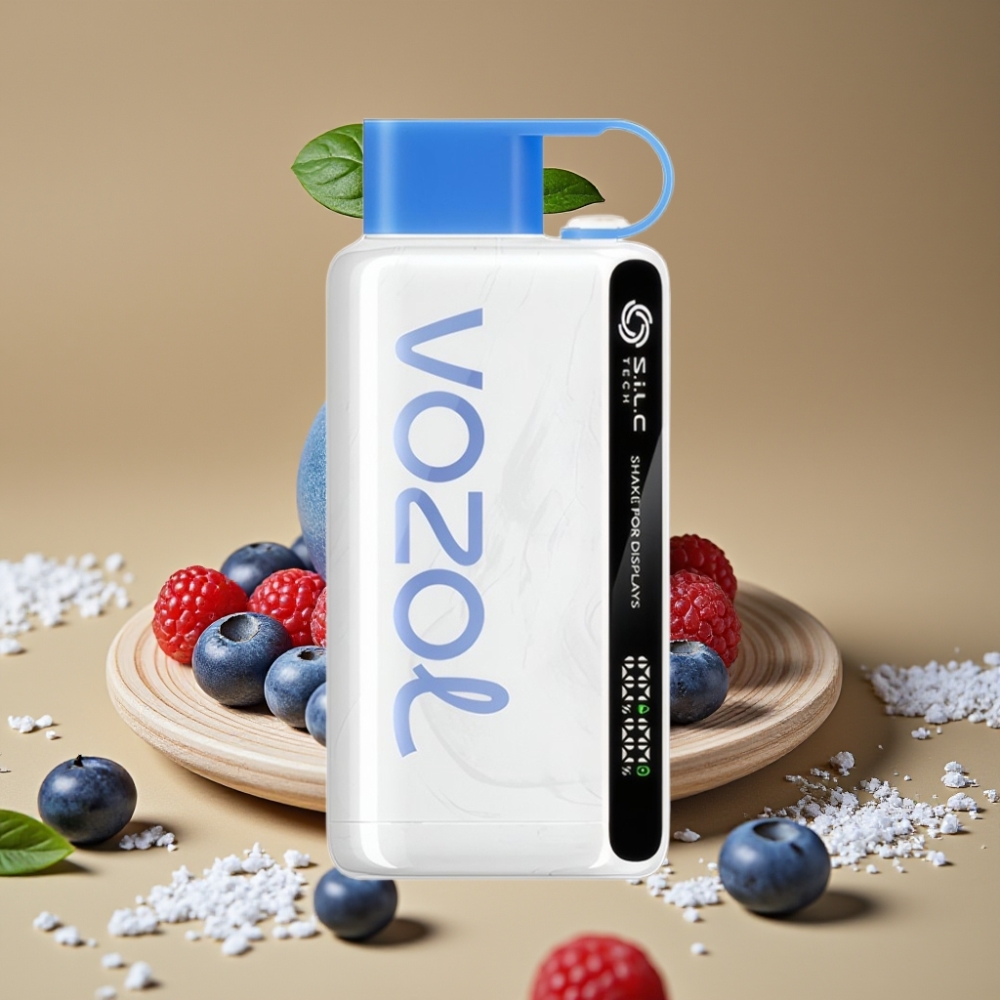 VOZOL STAR 9000/12000 Vape Descartável Blue Razz Ice com Recarga Rápida 30%, S.i.L.C TECH e Bateria 650mAh