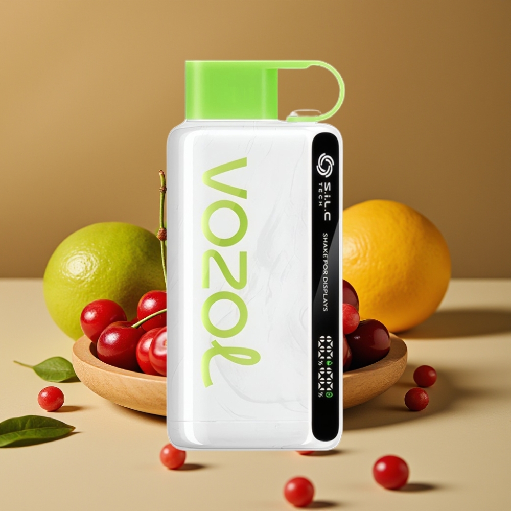 VOZOL STAR 9000/12000 Vape Descartável Cereja Lima com Recarga Rápida 30%, S.i.L.C TECH e Bateria 650mAh