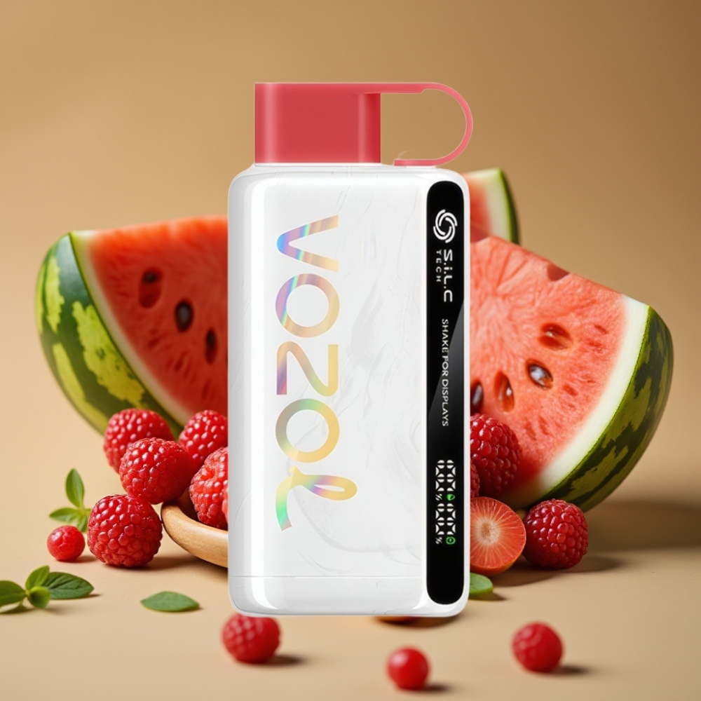 VOZOL STAR 9000/12000 Vape Descartável Framboesa Melancia com Recarga Rápida 30% e Bateria 650mAh