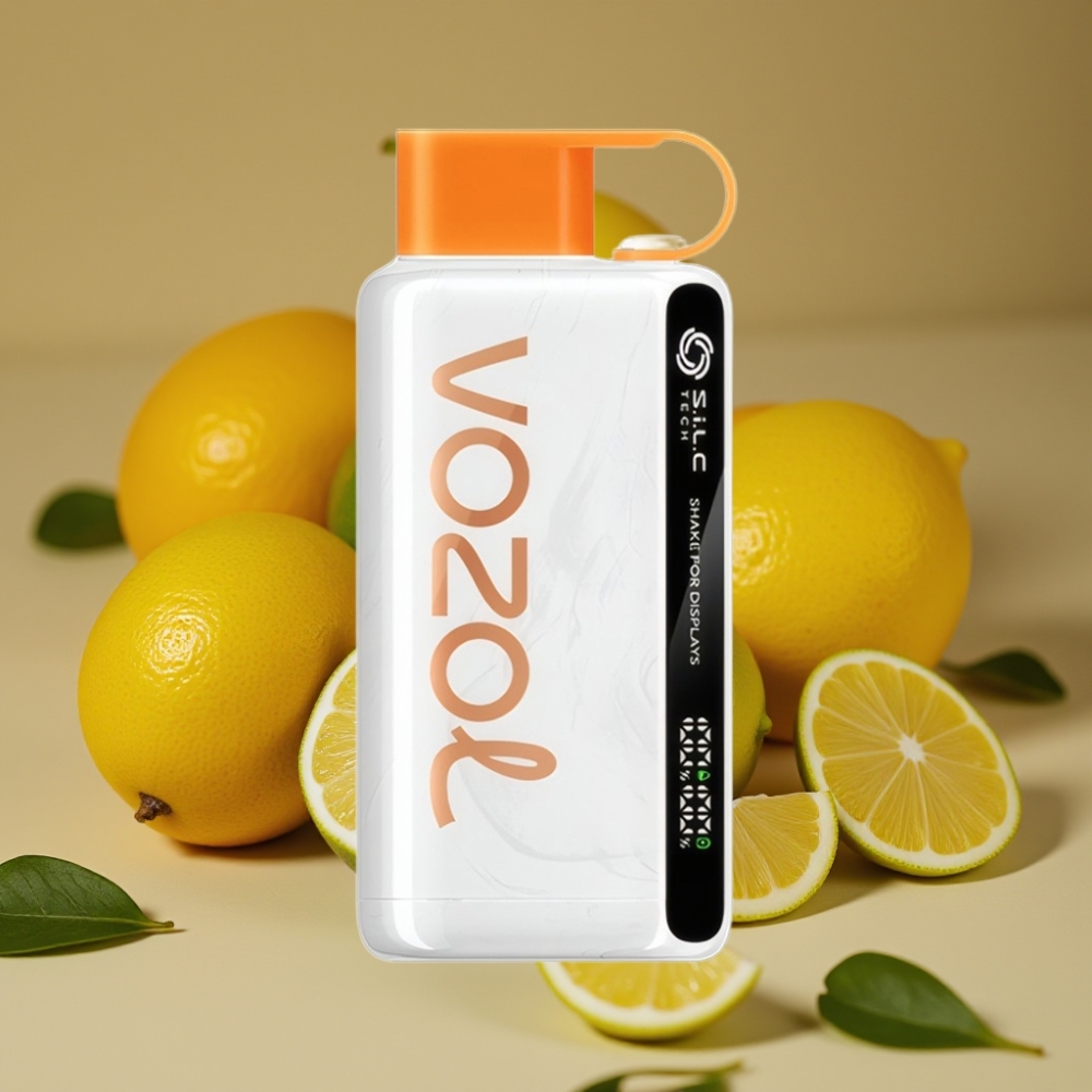 VOZOL STAR 9000/12000 Vape Descartável Limão Lima com Recarga Rápida 30% e Proteção de Bocal