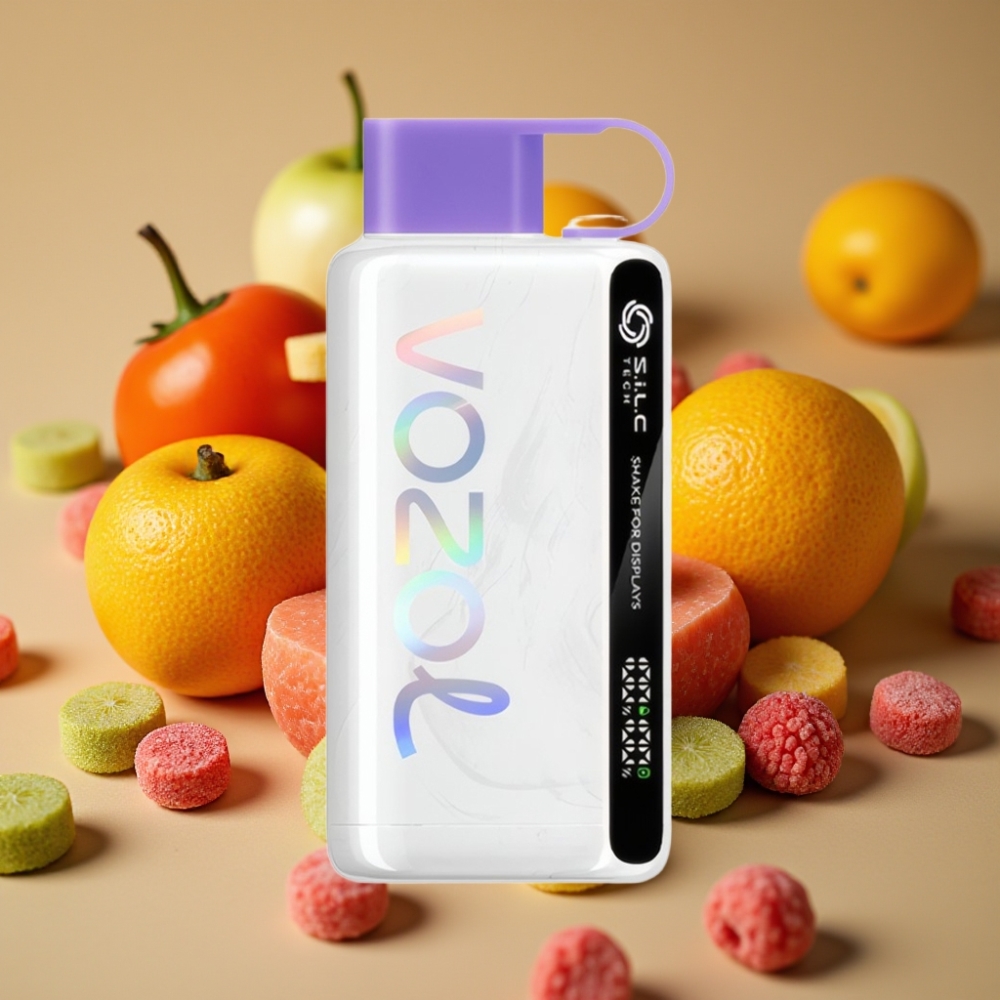 VOZOL STAR 9000/12000 Vape Descartável com Recarga Rápida 30%, Tela por Agitação e Rainbow Candy