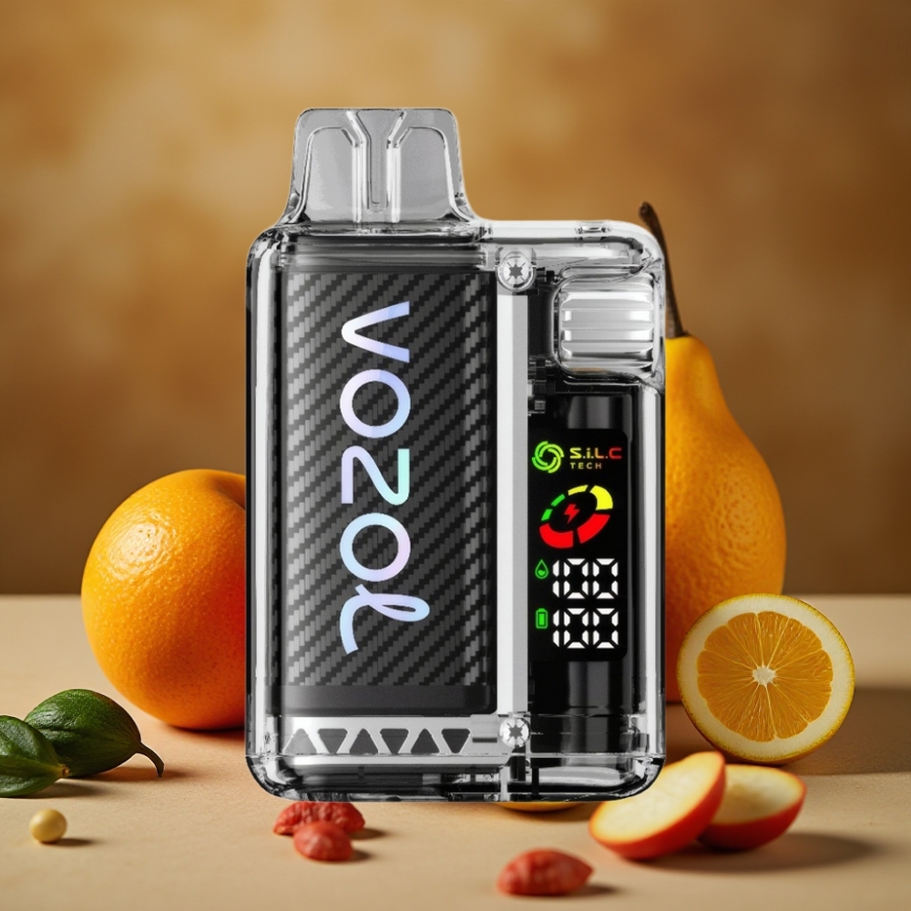 VOZOL Vista 20000 Puffs Recarregável: Bateria 650mAh, Resistência S.i.L.C Tech Dual Mesh, Tela OLED, 6 Níveis de Potência, Material PCR 65%