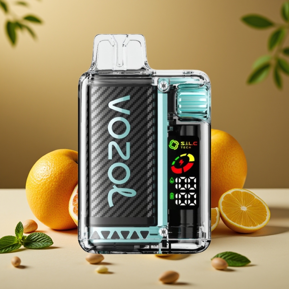 VOZOL Vista 20000 Puffs Recarregável com Bateria 650mAh, 2% Nicotina, Tela OLED e Sabor Miami Mint