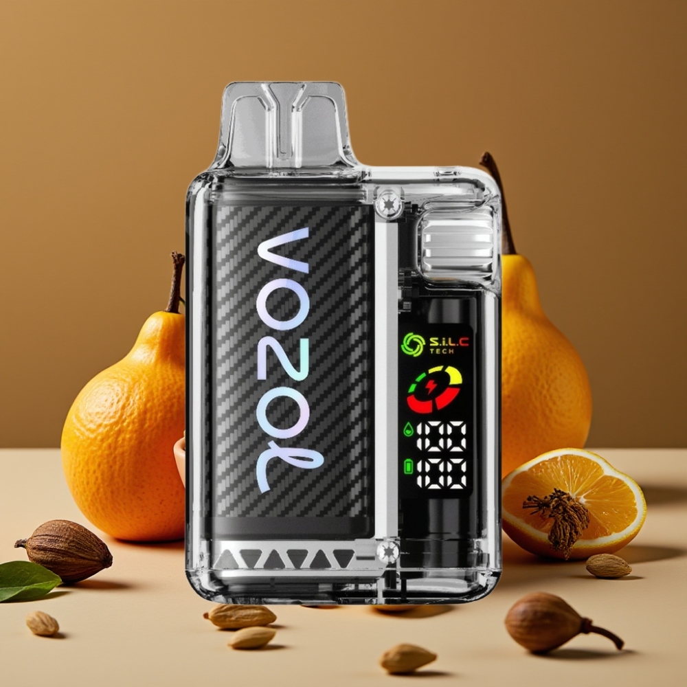 VOZOL Vista 20000 Puffs Recarregável com Bateria 650mAh, Tela OLED e Sabor Vanicreme Tabaco
